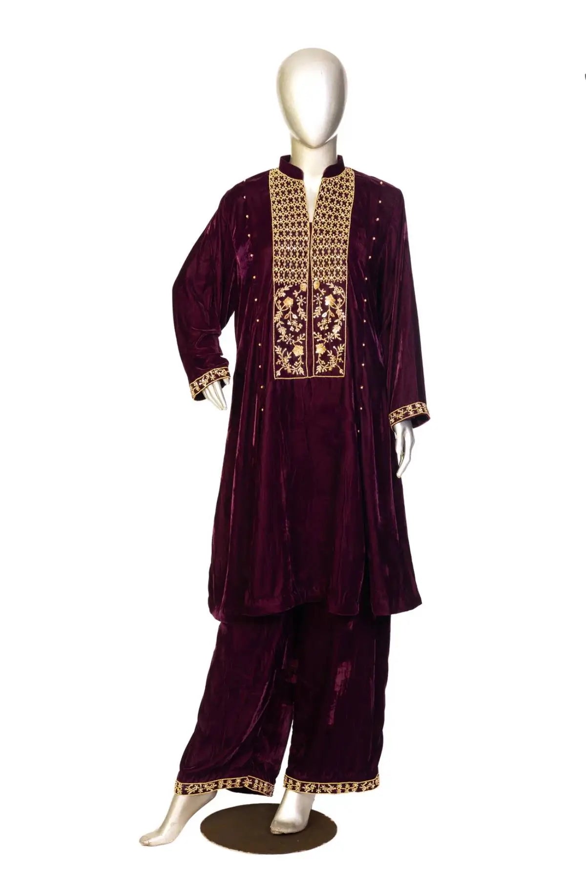 Royal Amethyst: Designer Women’s Velvet Dress for Weddings