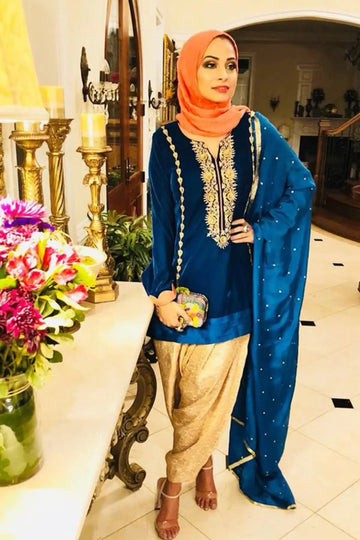 Sovereign- Traditional Pakistani velvet formal suits with modern design touches