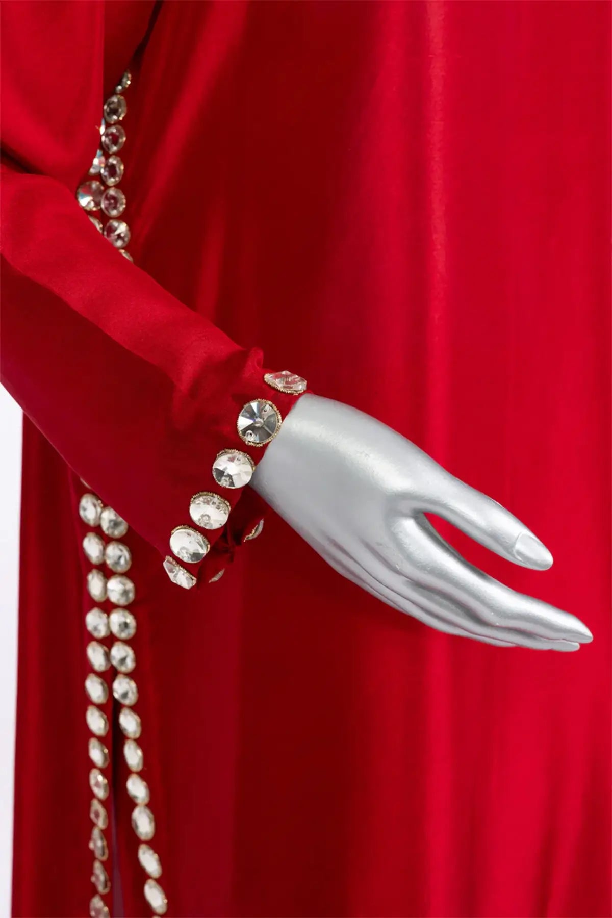 Sabeen – Elegant Handcrafted Red Silk Suit for Everyday Casual Wear