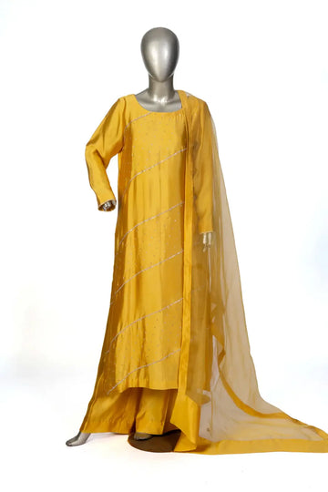 Safina – Designer Sheesha Silk 3-Piece Dress for Festive Occasions