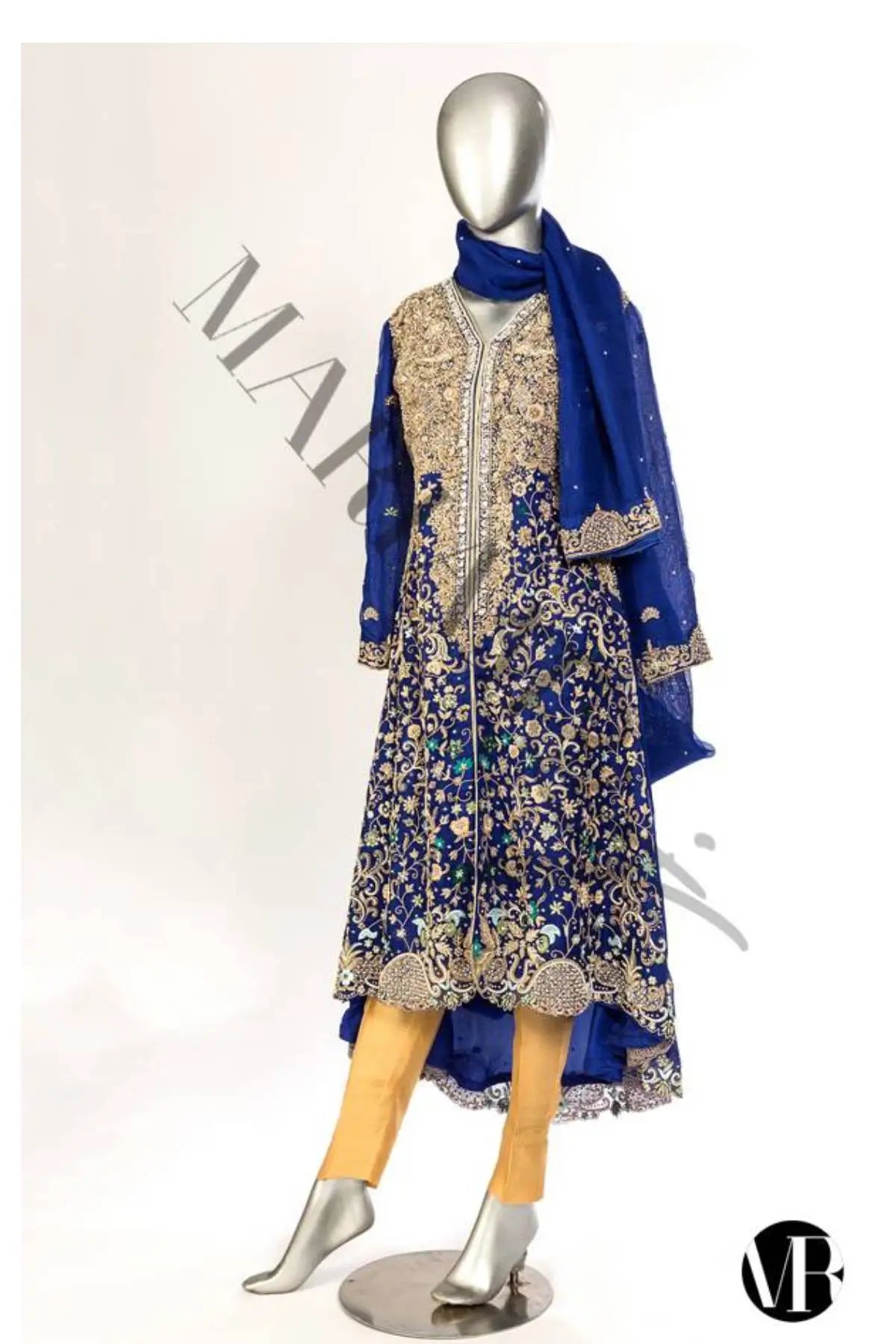 Sapphire- Fully Embellished Aline Frock