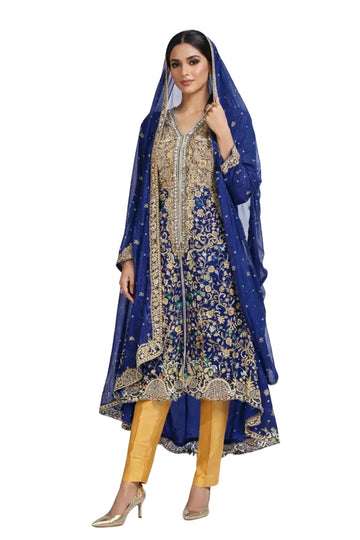 Sapphire- Fully Embellished Aline Frock
