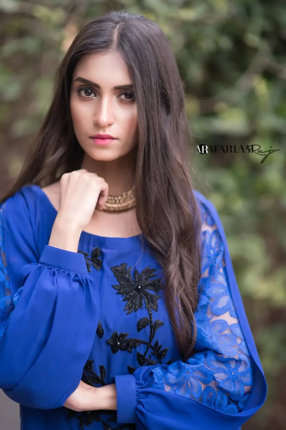 Sapphire Glow-Embellished Party Wear Outfit with Culottes