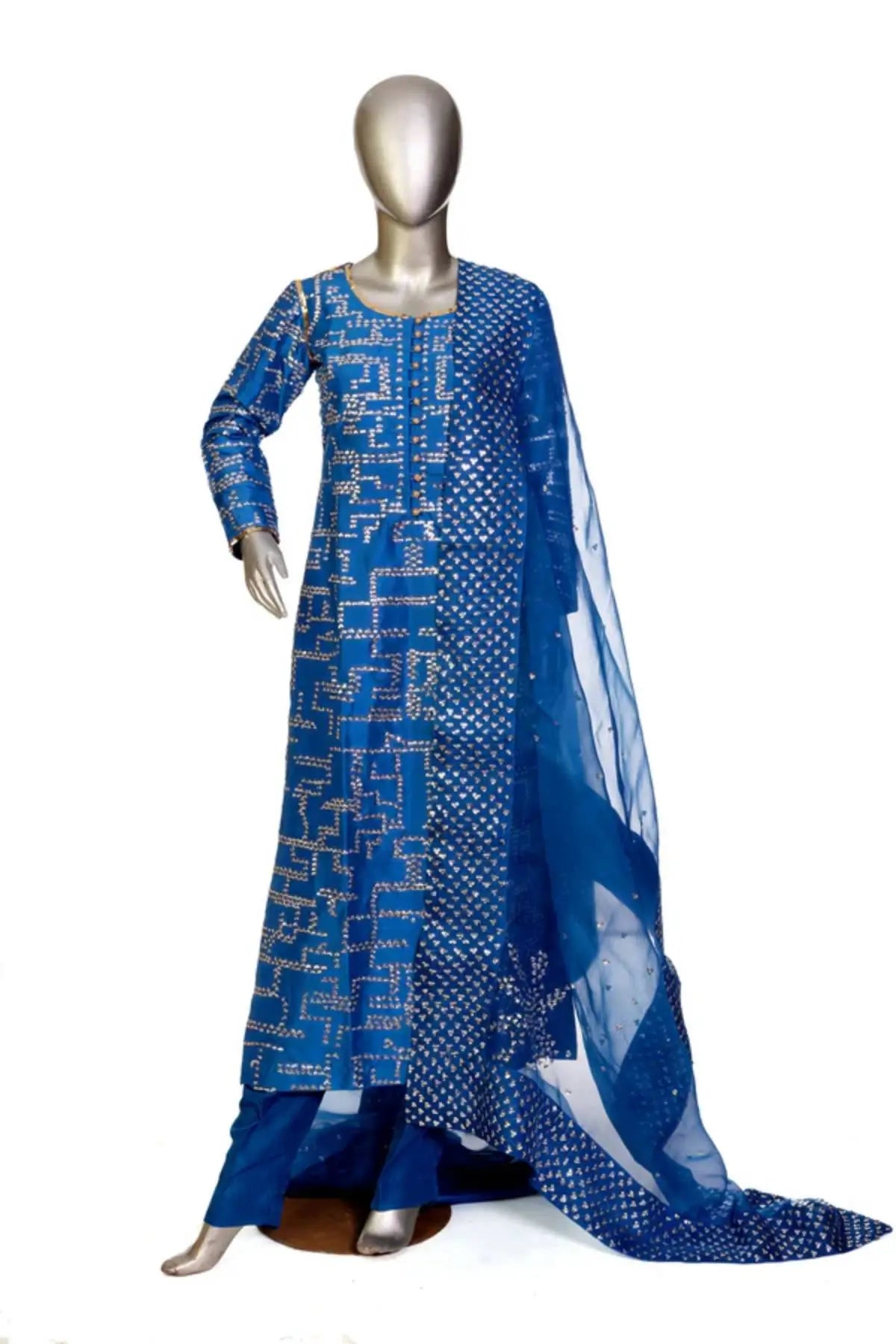 Sapphire Glow-Festive Blue Pakistani Designer Formal