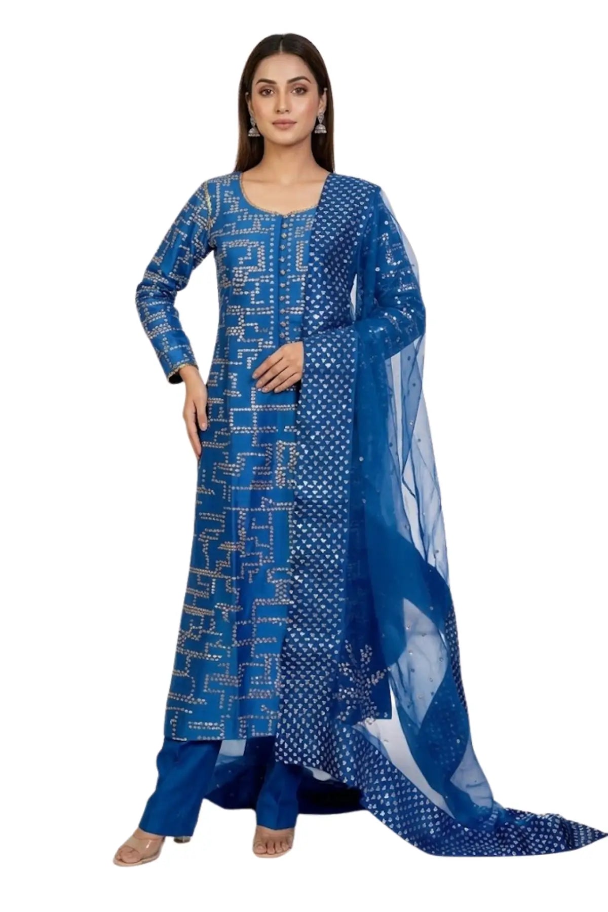 Sapphire Glow-Festive Blue Pakistani Designer Formal