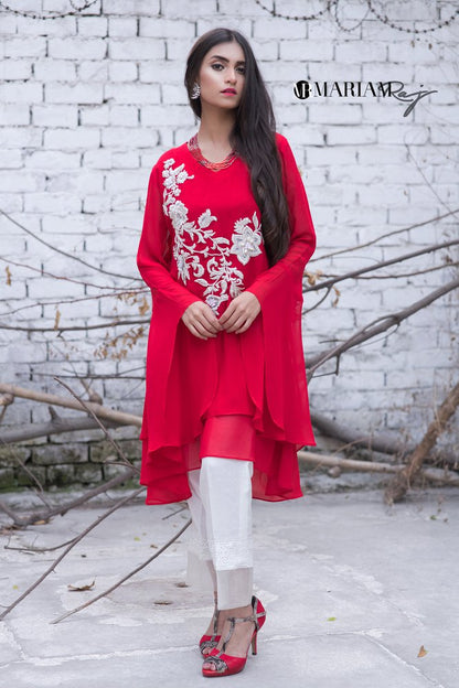 Fiery Charm-Pakistani Embroidered Outfit