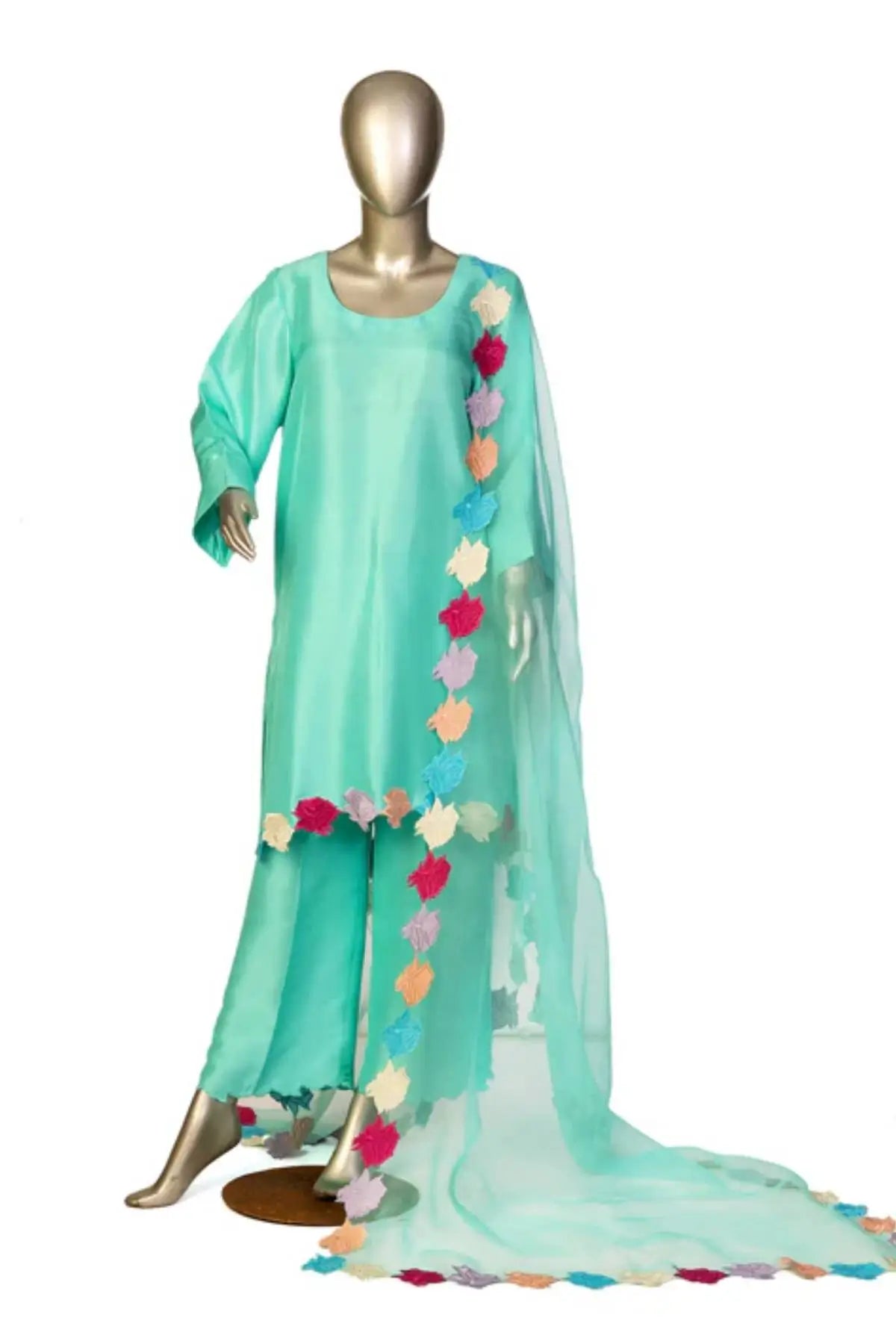 Sea Bareeze-Pakistani Designer Silk Shalwar Kameez