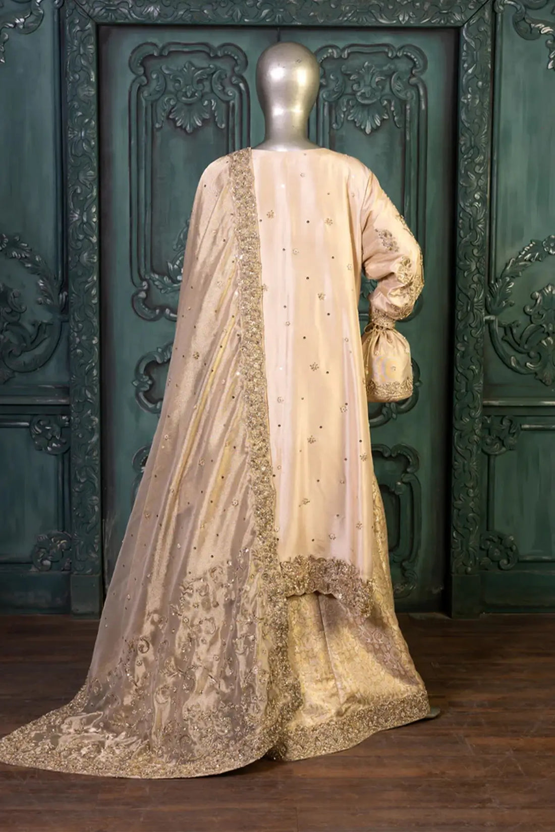 Serene Opal – Heavily Embroidered Sharara Dress for Pakistani Brides Canada