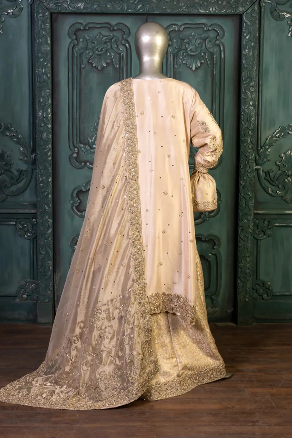 Serene Opal – Heavily Embroidered Sharara Dress for Pakistani Brides Canada