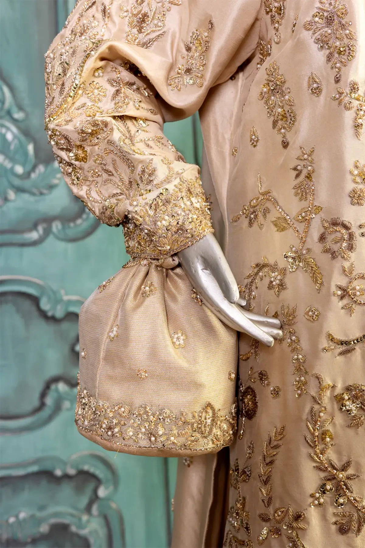 Serene Opal – Heavily Embroidered Sharara Dress for Pakistani Brides Canada