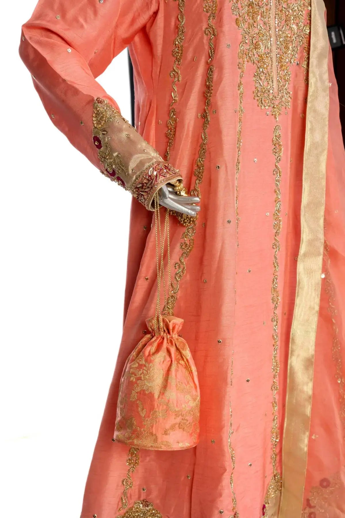 Peachy Glow-Pakistani Designer Frock