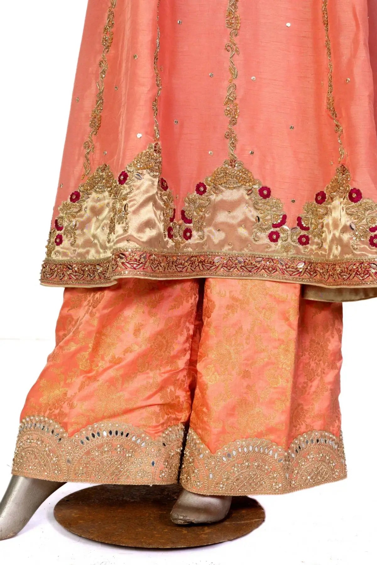 Peachy Glow-Pakistani Designer Frock