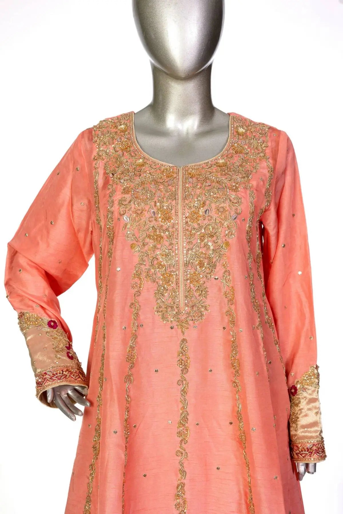 Peachy Glow-Pakistani Designer Frock