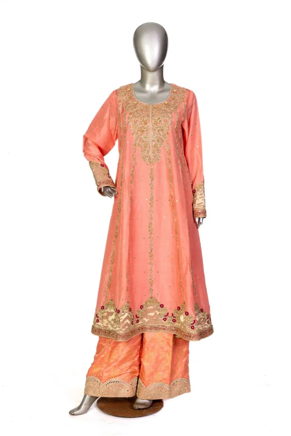 Peachy Glow-Pakistani Designer Frock