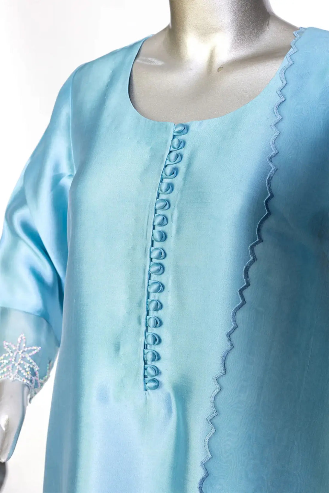 Sitara- Elegant Pakistani party wear in ice blue