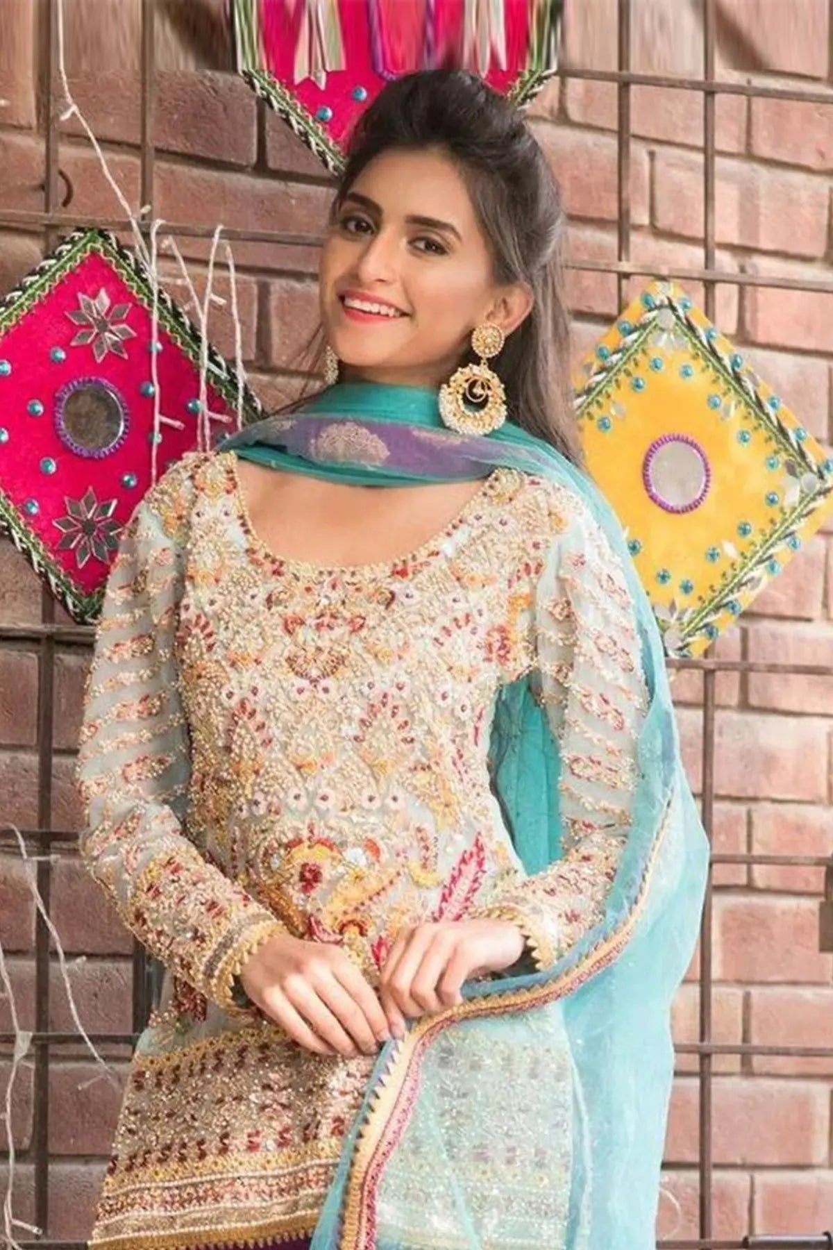 Sky Charm-Traditional Embroidered wedding outfit