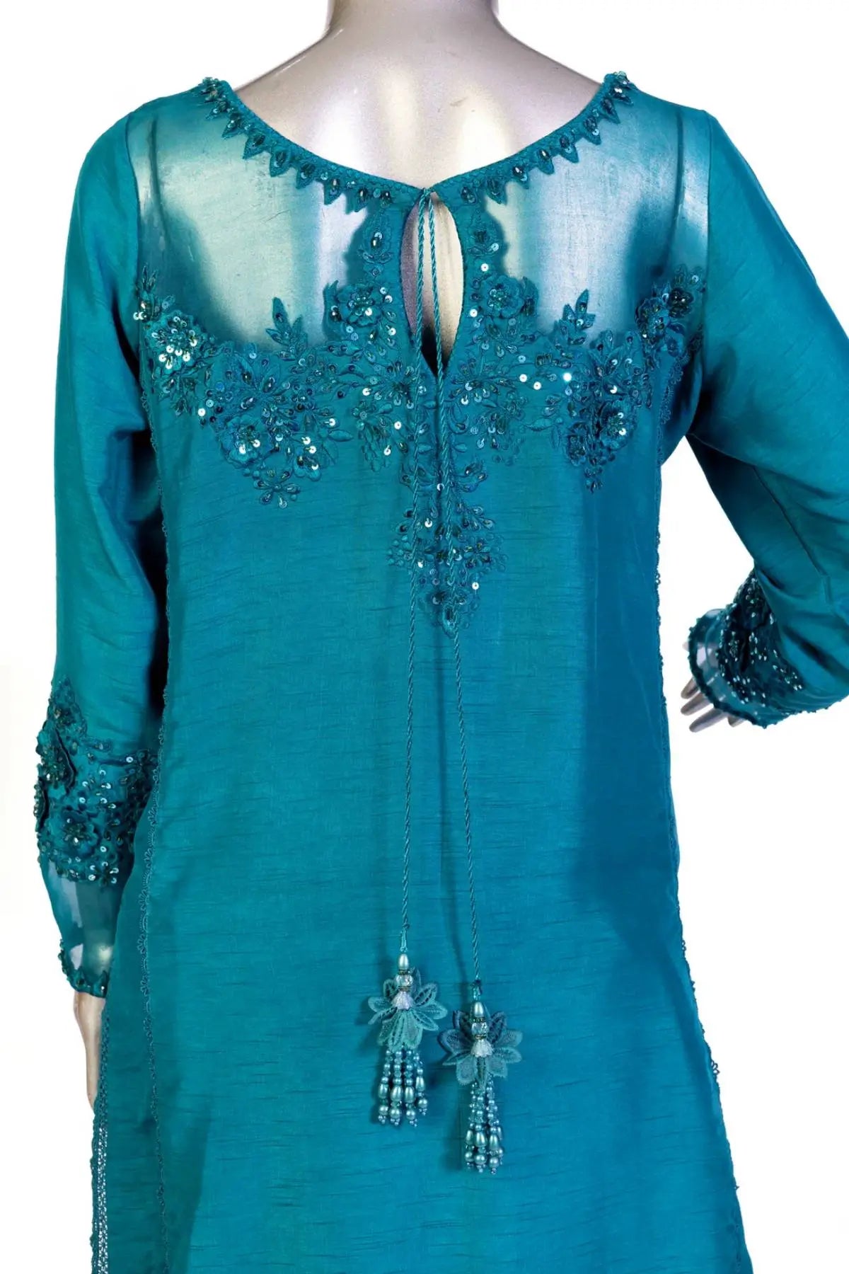 Sofia- Stylish Pakistani Silk Suit with intricate designs