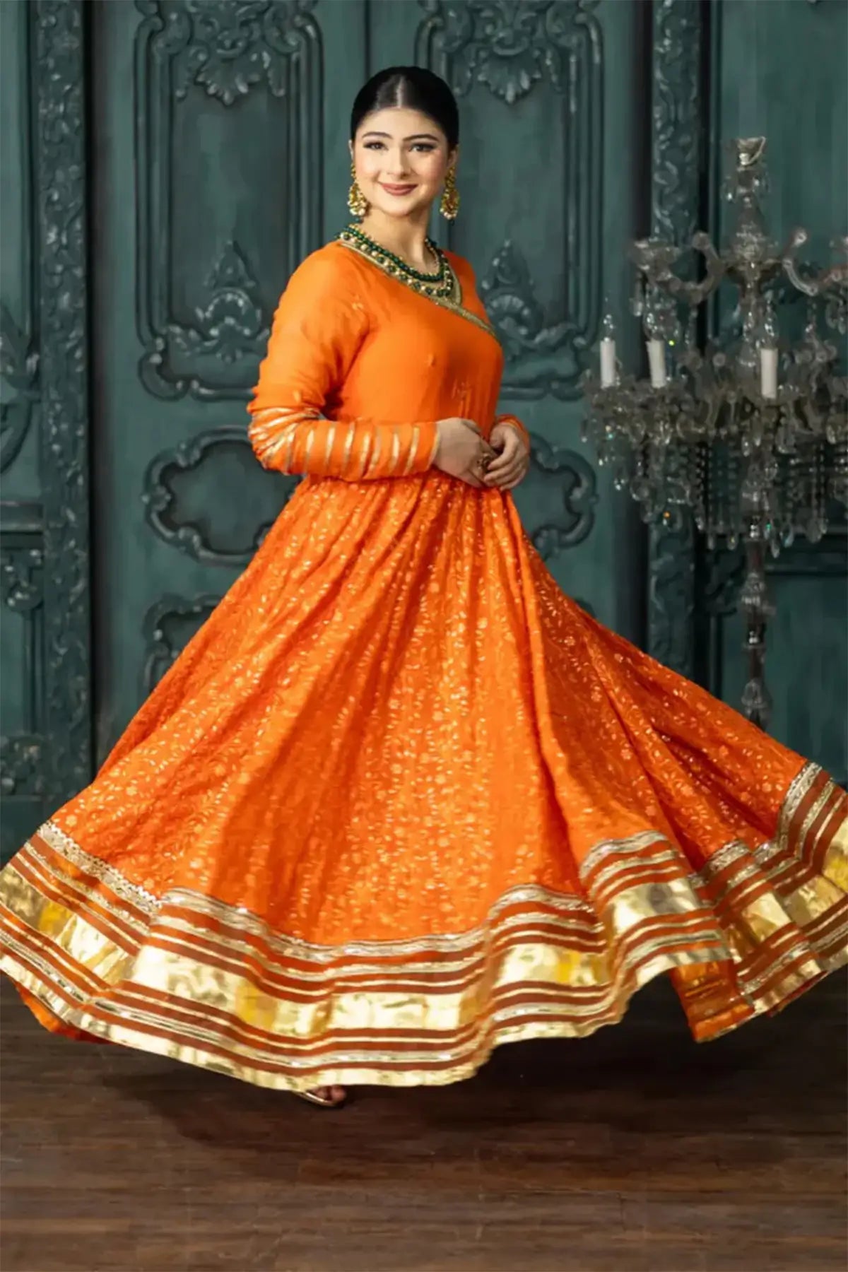 Sohni- Luxury Chikankari Anarkali for Mehndi