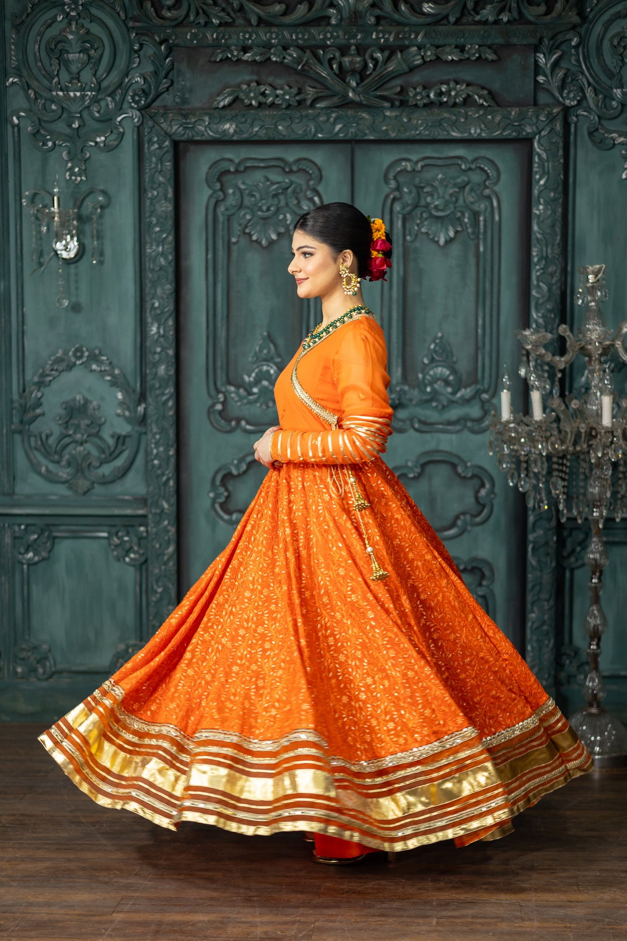 Sohni- Luxury Chikankari Anarkali for Mehndi