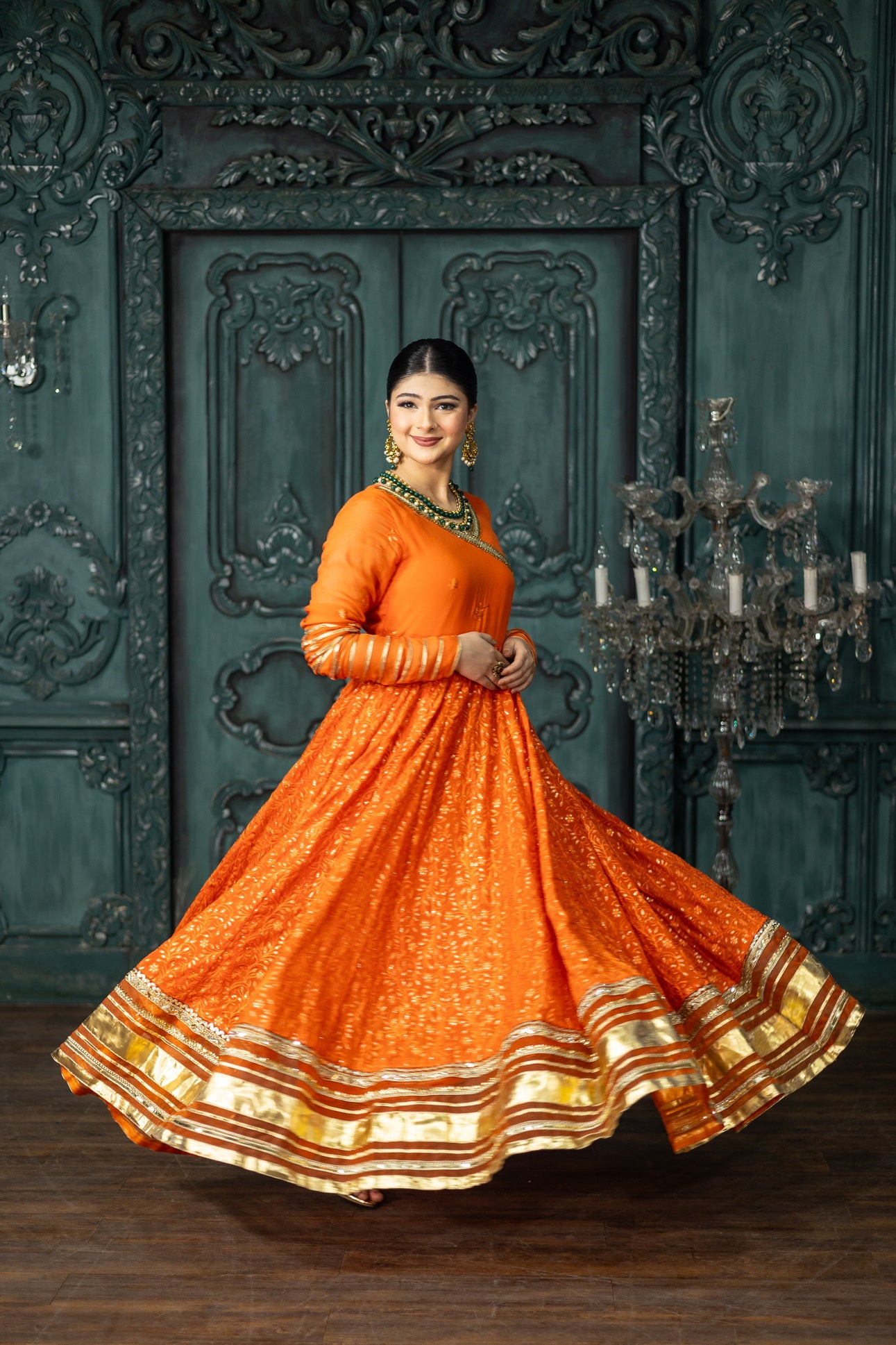 Sohni- Luxury Chikankari Anarkali for Mehndi