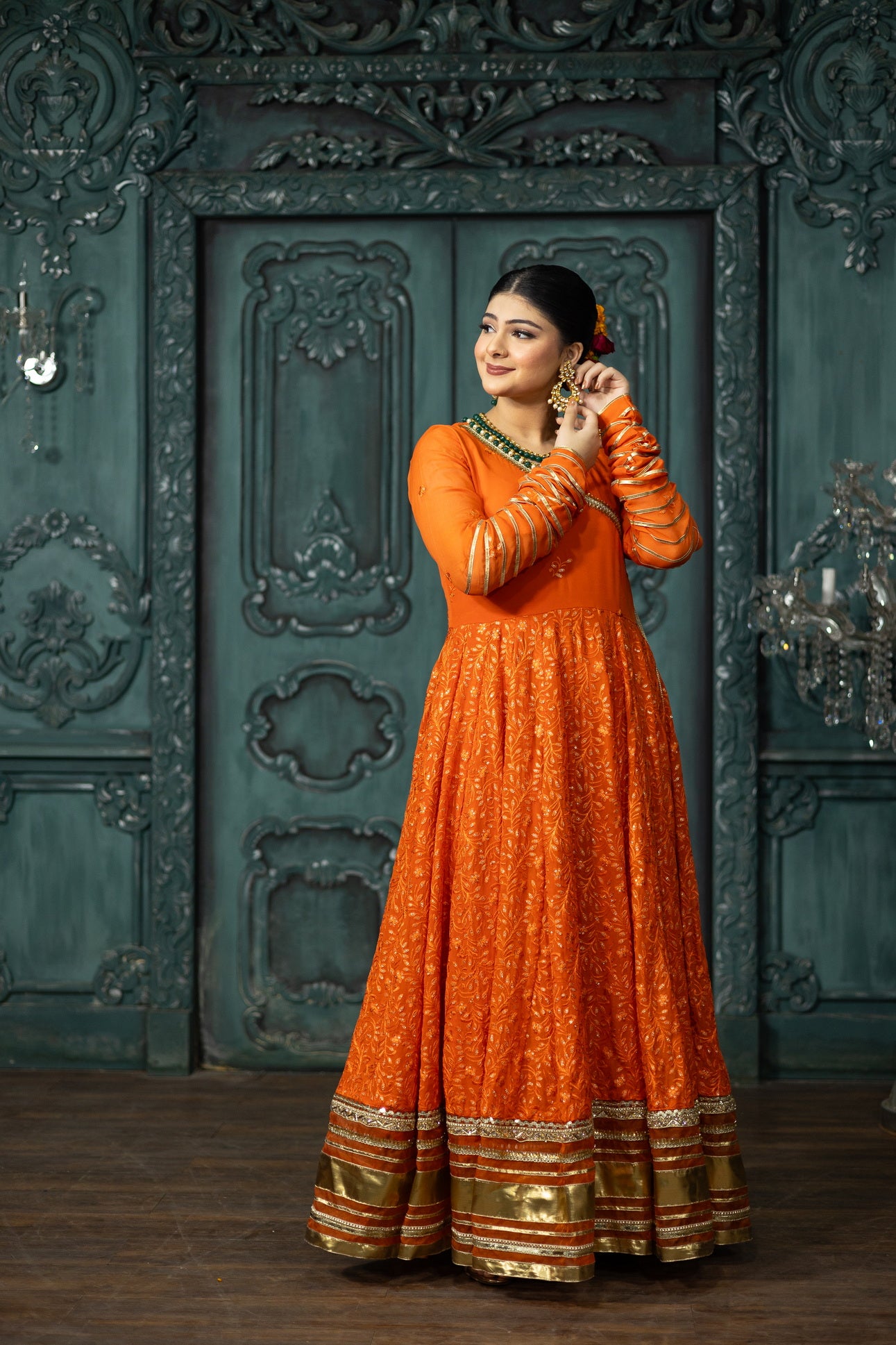 Sohni- Luxury Chikankari Anarkali for Mehndi