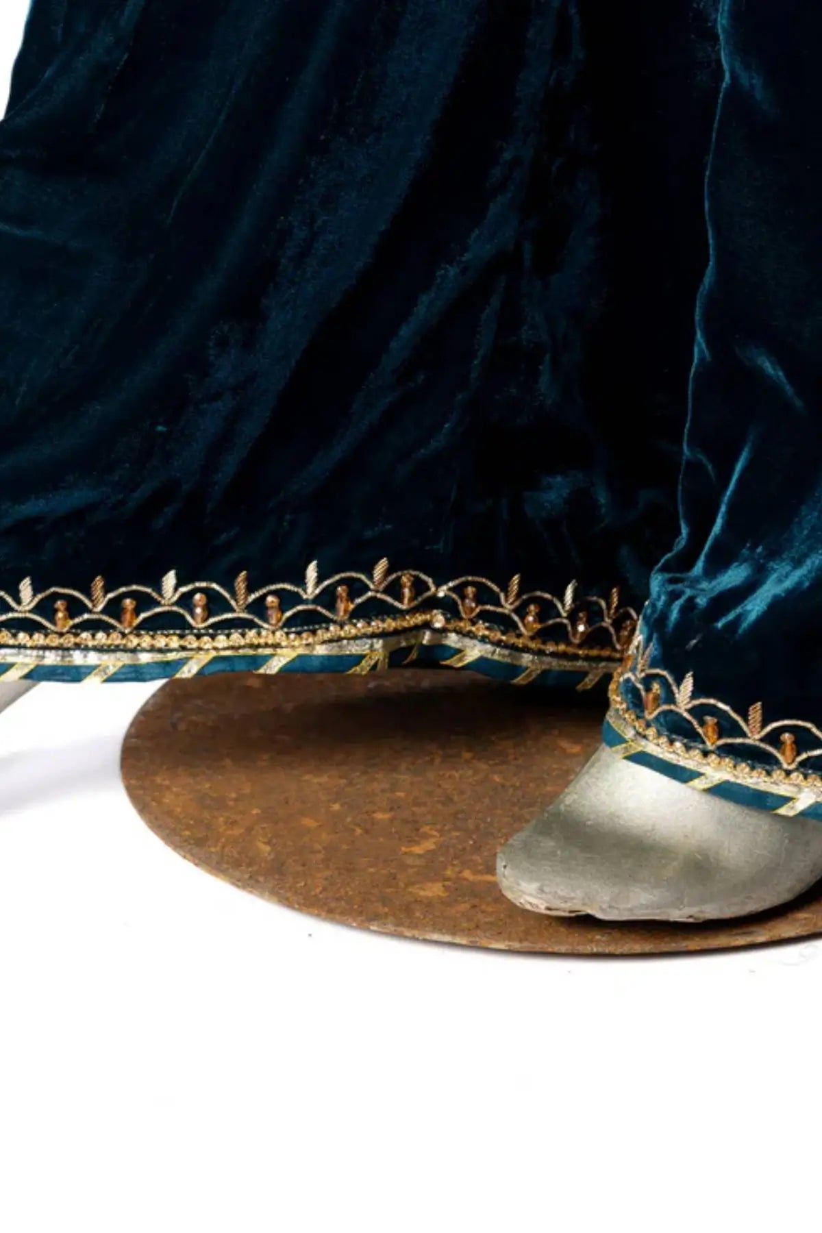 Teal Twilight-Luxury Pakistani velvet formal Suit for weddings