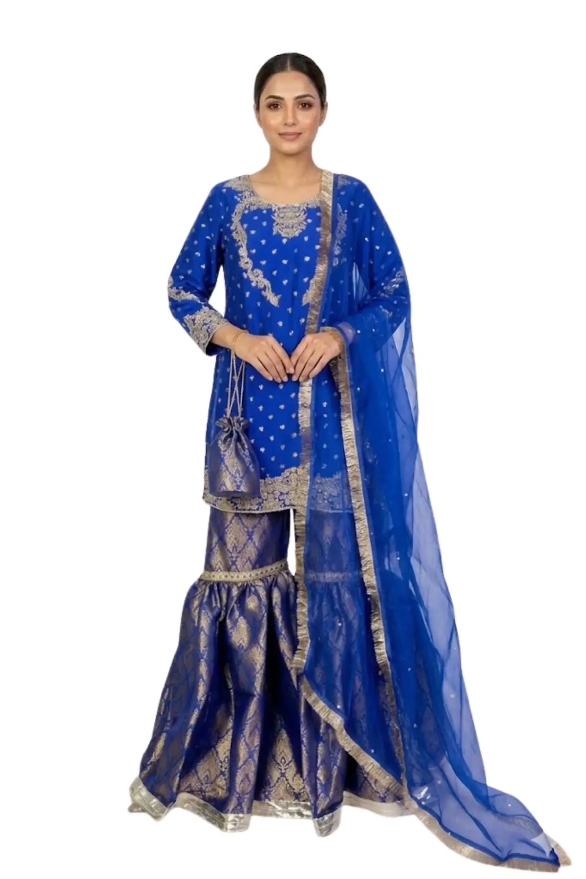 Twilight Blue-Pakistani Festive Embroidered outfit for celebrations