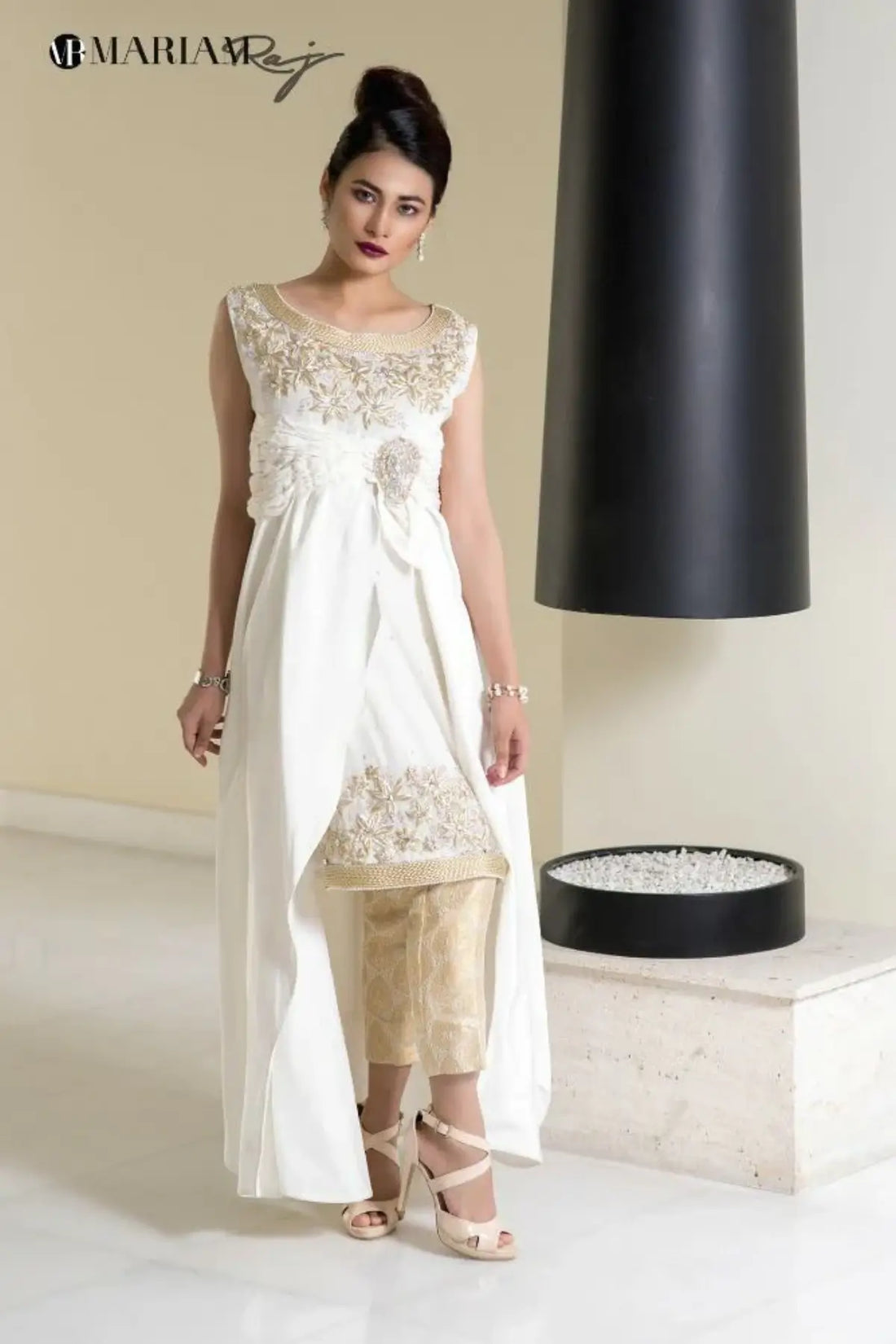 White Opulence- Luxury Party Wear Outfit