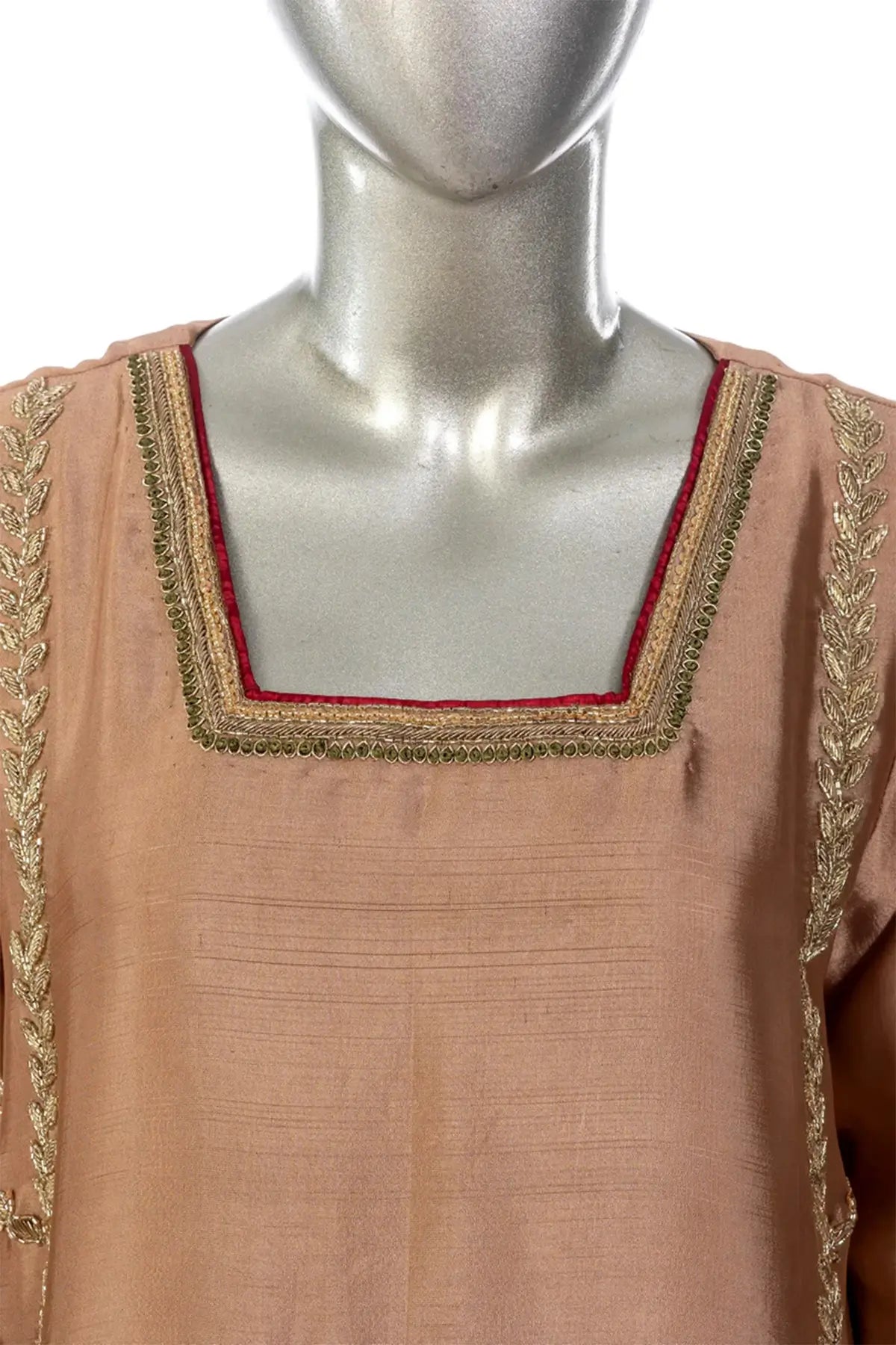 Zarfisha – Exclusive Pakistani Formal Wear in Gold Sheesha Silk Online