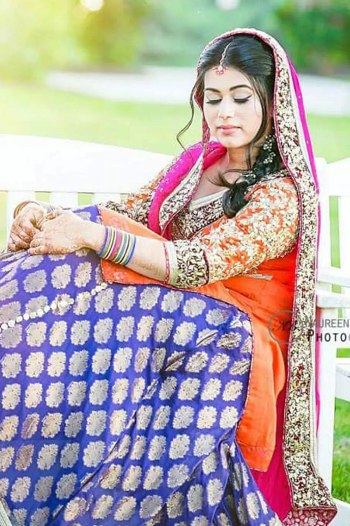 Zari- Pakistani Embellished Mehndi Outfit