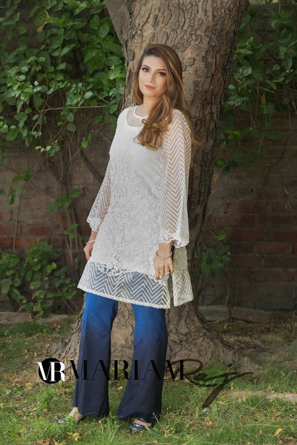 Azure Whispers-Pakistan Designer Embroidered Shalwar Kameez