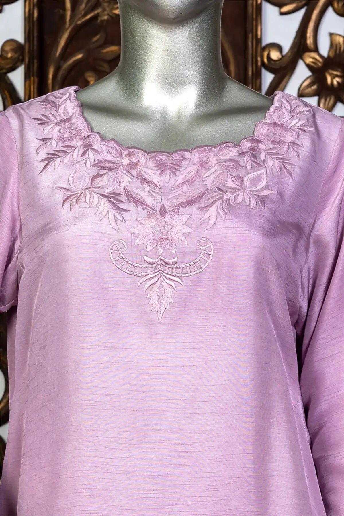 Zarnab – Pakistani Party Wear Suit in Korean Silk with Organza Dupatta